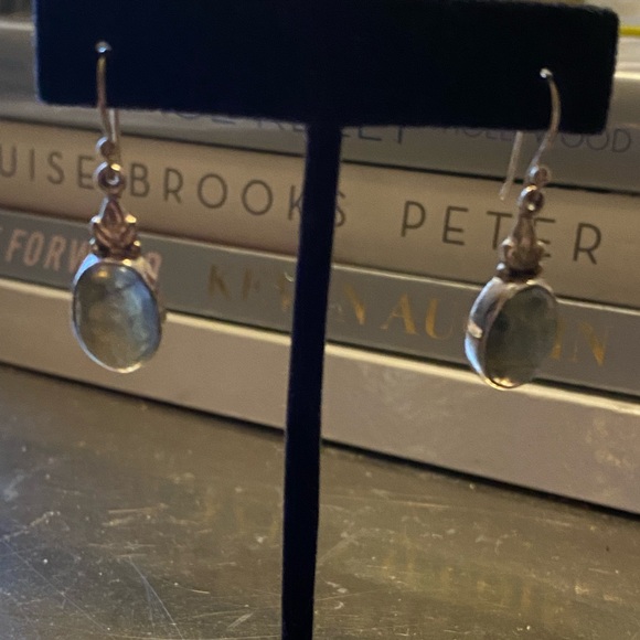 Labradorite sterling earrings - Picture 3 of 8